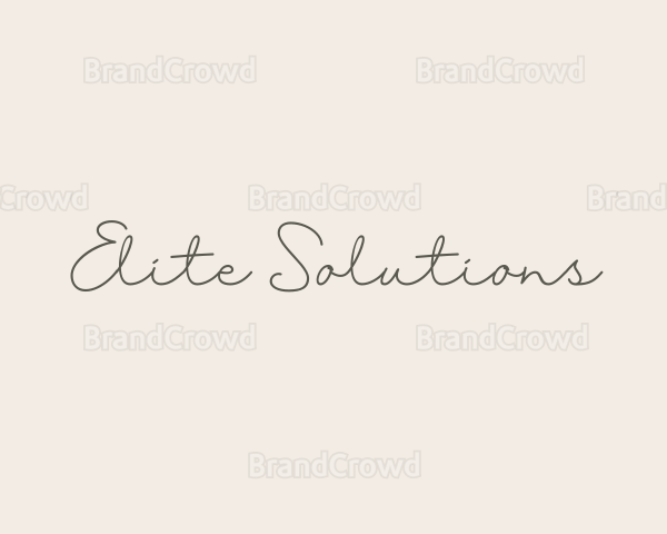 Cursive Calligraphy Handwriting Logo