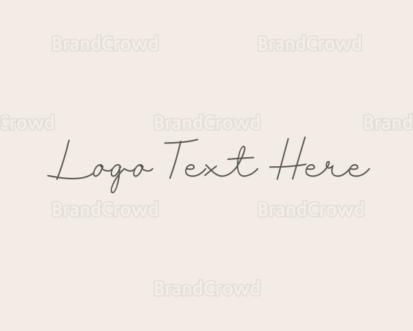 Cursive Calligraphy Handwriting Logo