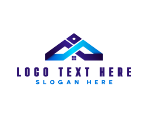 Contractor - Modern House Roofing logo design