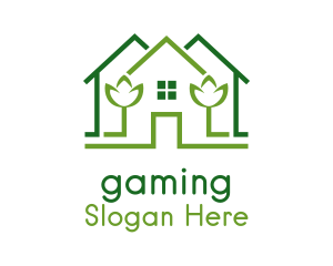 Green House Flower  Logo