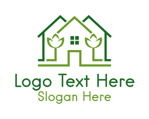 Green House Flower  Logo