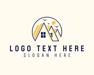 Residential - House Roofing Property logo design