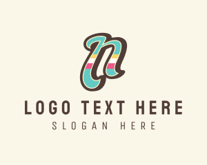 Boutique - Retro Letter N logo design