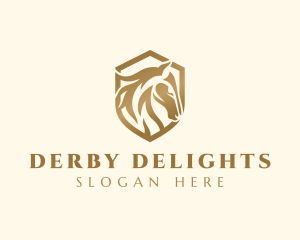 Derby - Mustang Horse Shield logo design