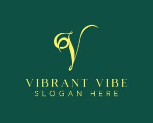 Elegant V Lettermark logo design