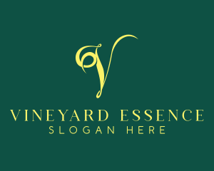 Elegant V Lettermark logo design