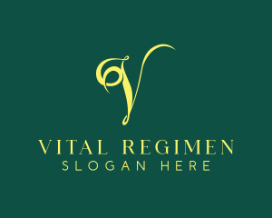 Elegant V Lettermark logo design