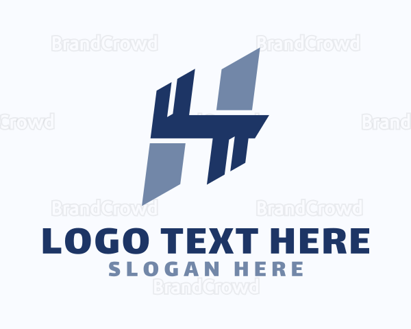 Blue Business Letter H Logo