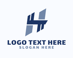 General - Blue Business Letter H logo design