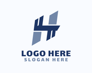 Blue Business Letter H Logo