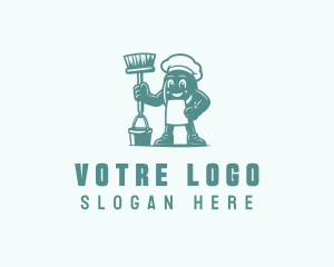 Cleaning Sanitation Housekeeper Logo