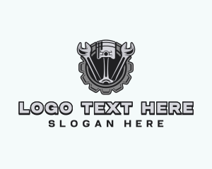 Industrial - Piston Garage Mechanic logo design