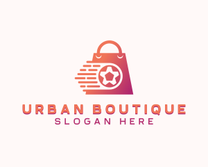 Shop - Football Shopping Bag logo design