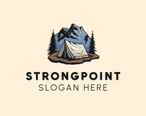 Forest Mountain Camping Tent Logo