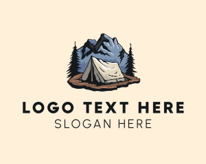 Forest Mountain Camping Tent Logo