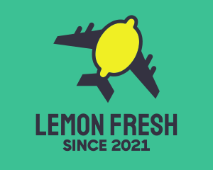 Lemon - Citrus Lemon Plane logo design