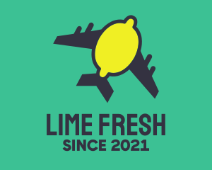 Lime - Citrus Lemon Plane logo design