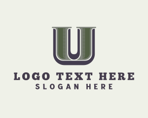 College - Sports Varsity League Letter U logo design