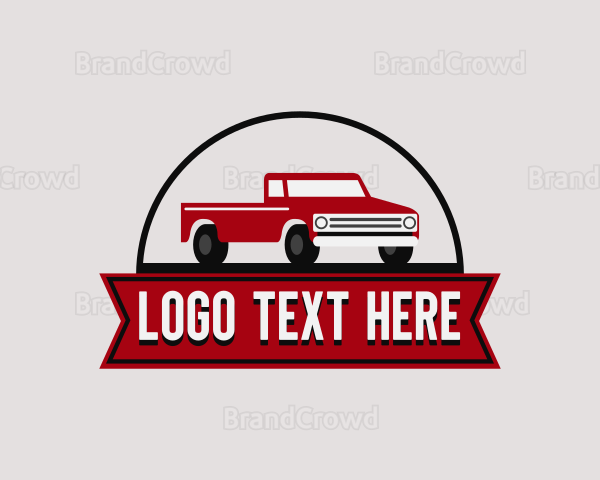 Pickup Truck Transportation Logo