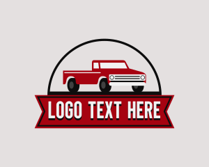 Pickup Truck Transportation Logo