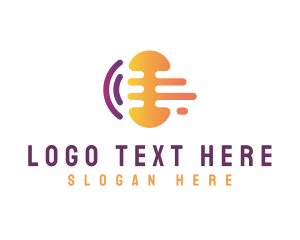 Music - Podcast Radio Announcer logo design