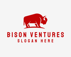 Bison Wild Animal logo design