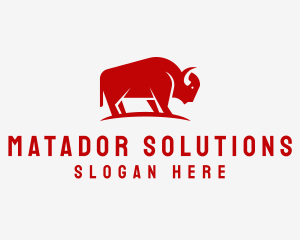 Matador - Bison Meat Ranch logo design