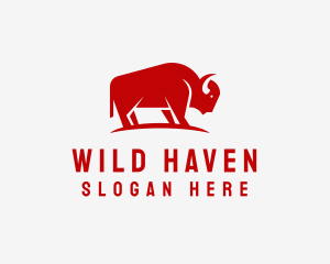 Bison Wild Animal logo design