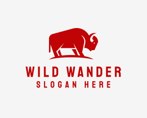 Bison Wild Animal logo design