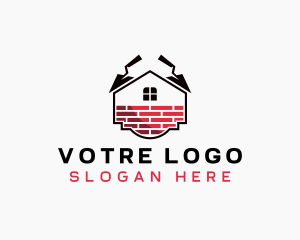 Floor - Home Trowel Construction logo design