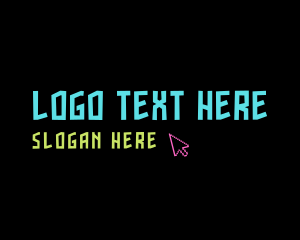 Web Design - Neon Pixel Wordmark logo design