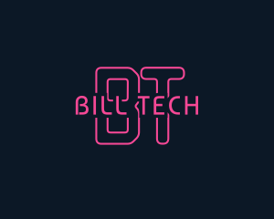 Cyber Tech Neon logo design