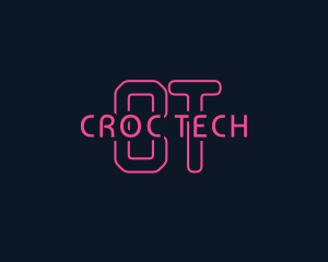 Cyber Tech Neon logo design