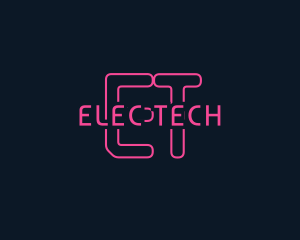 Cyber Tech Neon logo design