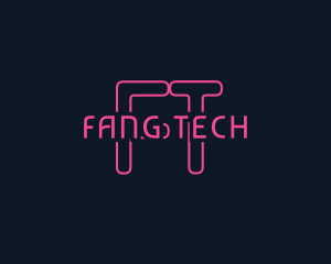 Cyber Tech Neon logo design