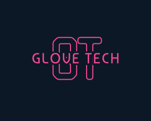 Cyber Tech Neon logo design