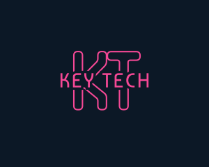 Cyber Tech Neon logo design