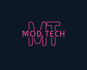 Cyber Tech Neon logo design