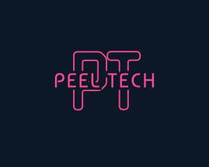 Cyber Tech Neon logo design