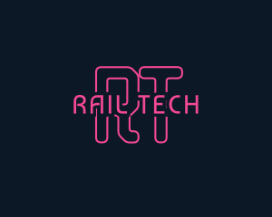 Cyber Tech Neon logo design