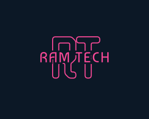 Cyber Tech Neon logo design