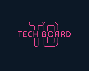 Cyber Tech Neon logo design