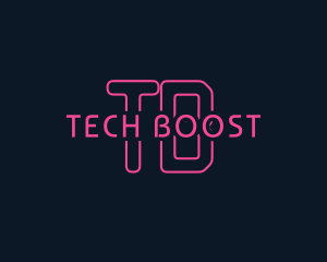 Cyber Tech Neon logo design