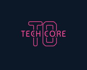 Cyber Tech Neon logo design