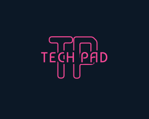 Cyber Tech Neon logo design