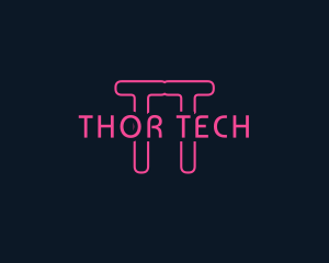 Cyber Tech Neon logo design