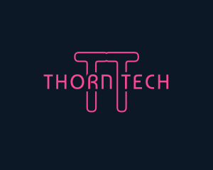 Cyber Tech Neon logo design