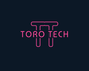 Cyber Tech Neon logo design