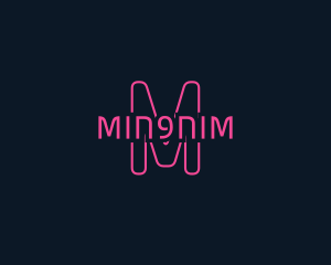 Cyber Tech Neon logo design