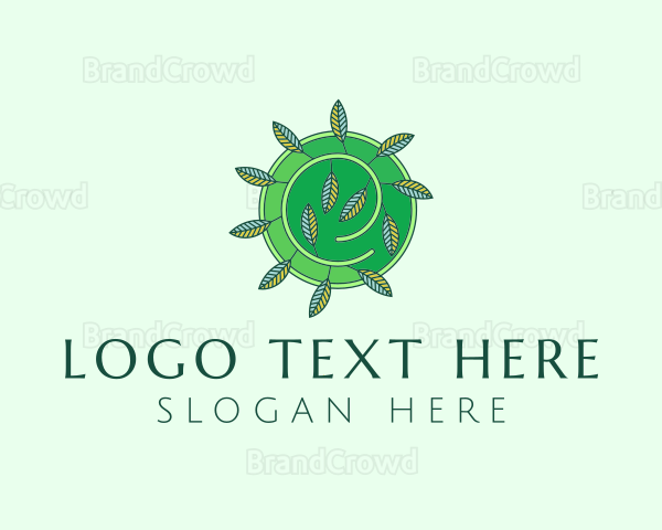 Green Eco Leaves Logo